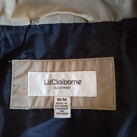 Liz Claiborne Midweight Anorak Black Water Resistant Outerwear Hooded Jacket - Picture 14 of 16